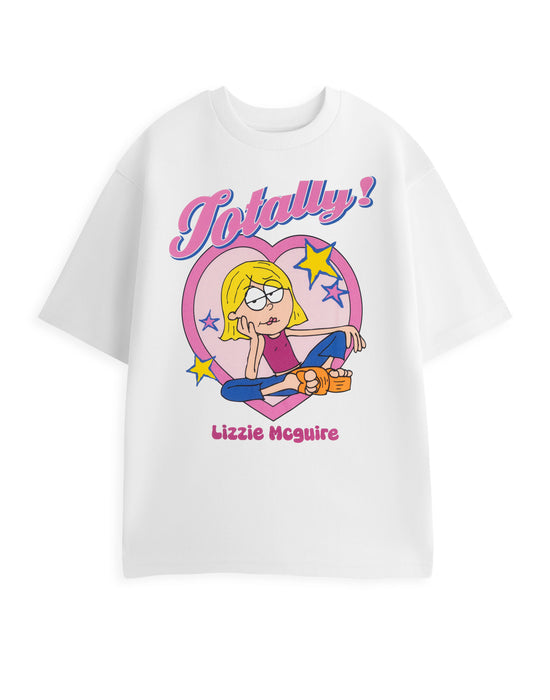 Disney Totally Lizzie Mcguire Womens White Short Sleeved T-Shirt
