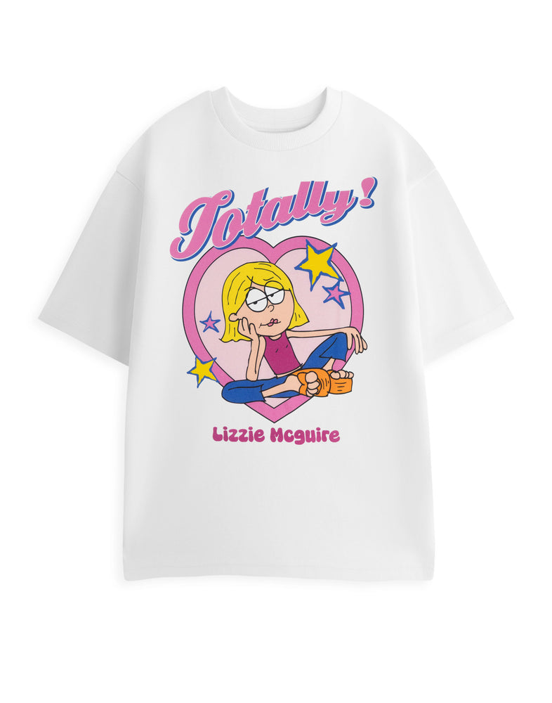 Disney Totally Lizzie Mcguire Womens White Short Sleeved T-Shirt