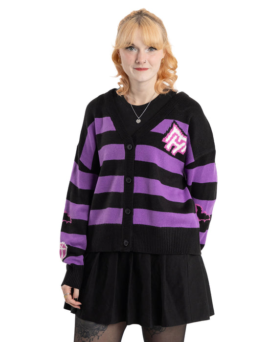 Monster High Alumni Womens Purple Cardigan