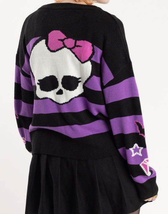Monster High Alumni Womens Purple Cardigan