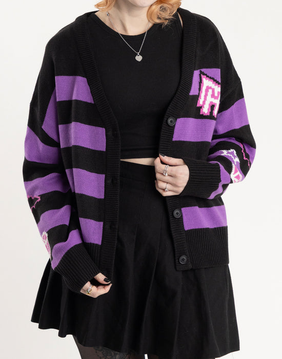 Monster High Alumni Womens Purple Cardigan