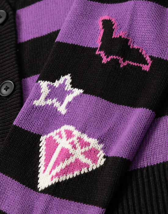 Monster High Alumni Womens Purple Cardigan