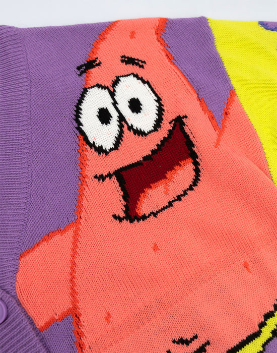 SpongeBob SquarePants Patric Star Womens Purple Cardigan