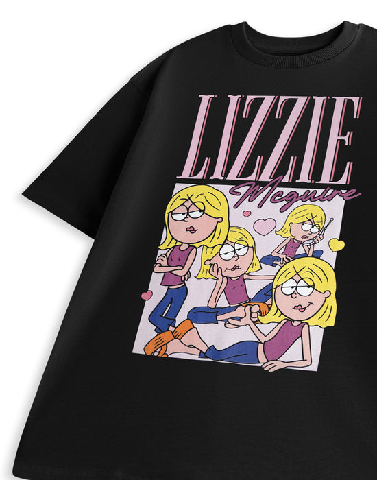 Disney Homage Lizzie Mcguire Womens Black Short Sleeved T-Shirt