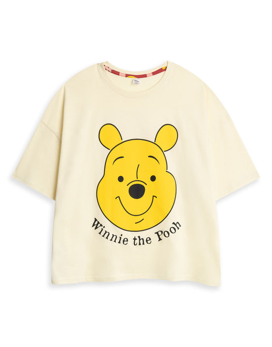 Disney Winnie The Pooh Womens Multicoloured Short Sleeve Long Leg Pyjama Set