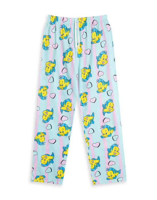 Disney The Little Mermaid Womens Beige Short Sleeve Long Leg Pyjama Set