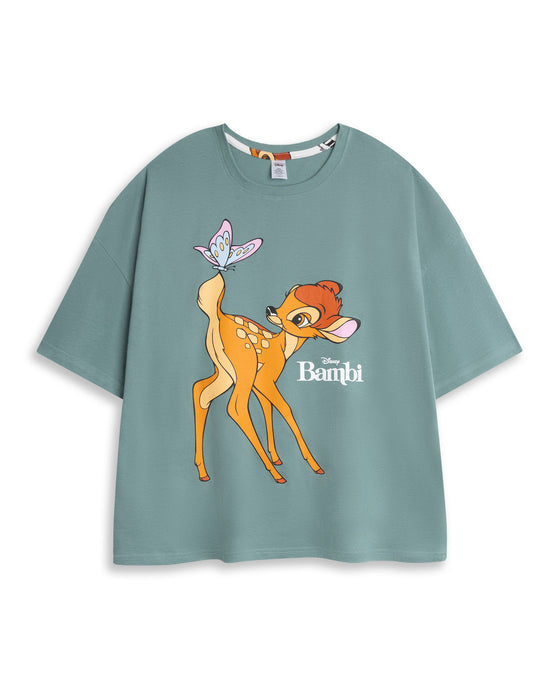 Disney Bambi Womens Multicoloured Short Sleeve Long Leg Pyjama Set