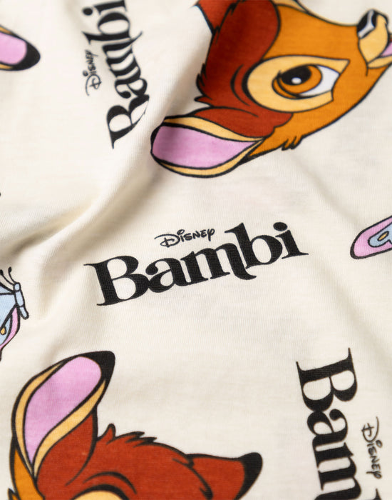 Disney Bambi Womens Multicoloured Short Sleeve Long Leg Pyjama Set
