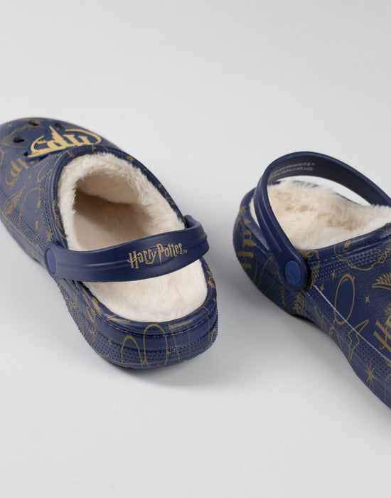 Harry Potter Logo Fur Lined Womens Navy Clogs