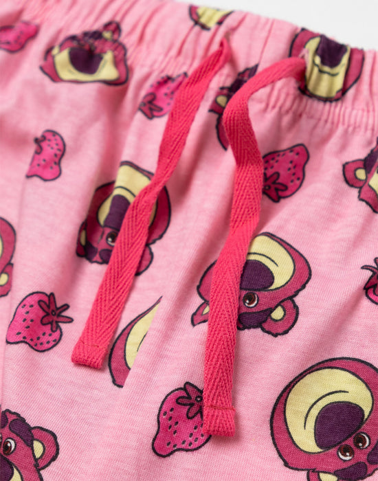 Disney Lotso Womens Pink Short Sleeve Long Leg Pyjama Set