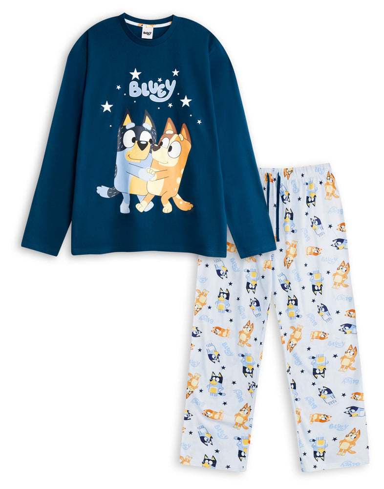 Bluey Family Womens Multicoloured Long Sleeve Long Leg Pyjama Set