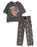 Stranger Things Logo Womens Grey Short Sleeve Long Leg Pyjama Set