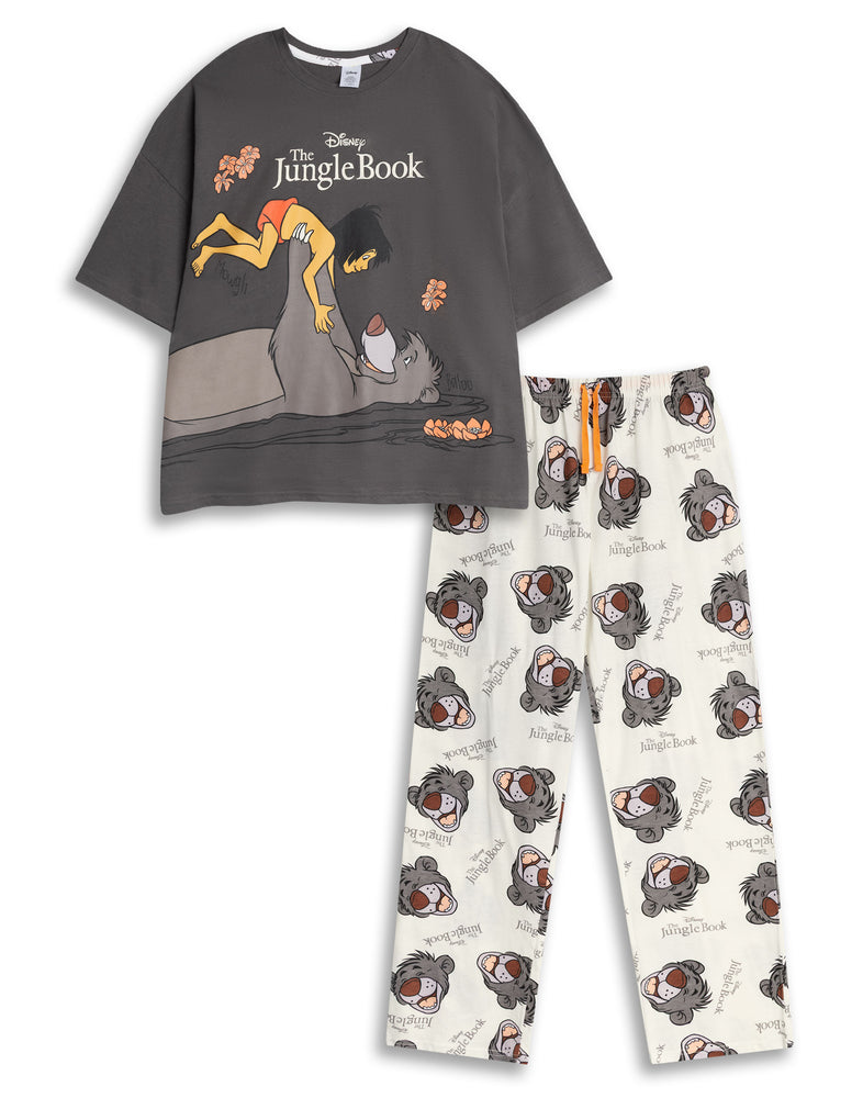 Disney The Jungle Book Womens Multicoloured Short Sleeve Long Leg Pyjama Set