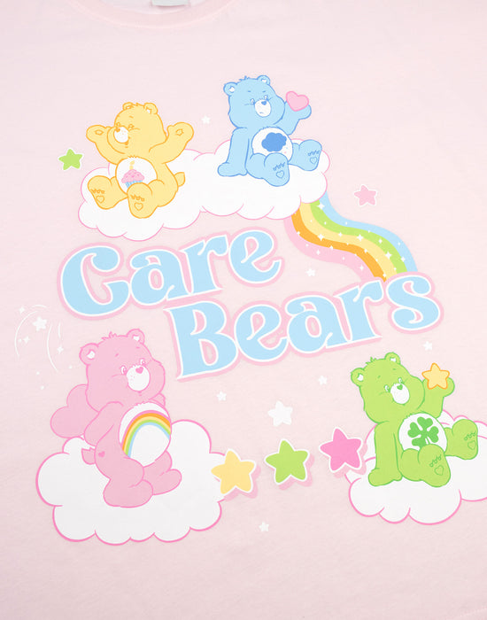 Care Bears Character Womens Pink Short Sleeve Long Leg Pyjama Set