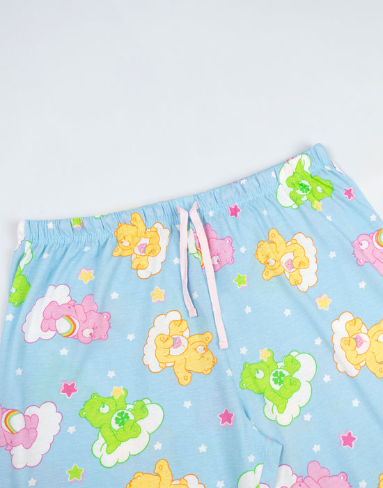 Care Bears Character Womens Pink Short Sleeve Long Leg Pyjama Set