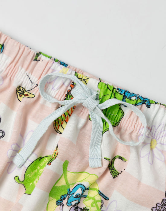 Disney Bugs Life Womens Blue Short Sleeve Long Leg Pyjama Set