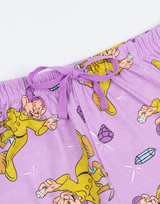 Disney Snow White Womens Grey Short Sleeve Long Leg Pyjama Set