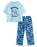 Sesame Street Cookie Monster Womens Blue Short Sleeve Long Leg Pyjama Set