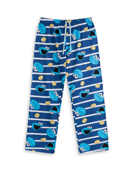 Sesame Street Cookie Monster Womens Blue Short Sleeve Long Leg Pyjama Set