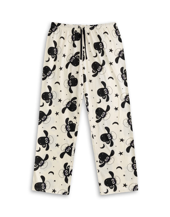 Shaun The Sheep Character Womens Grey Short Sleeve Long Leg Pyjama Set