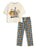 Disney Madagascar Womens Beige Short Sleeve Long Leg Pyjama Set
