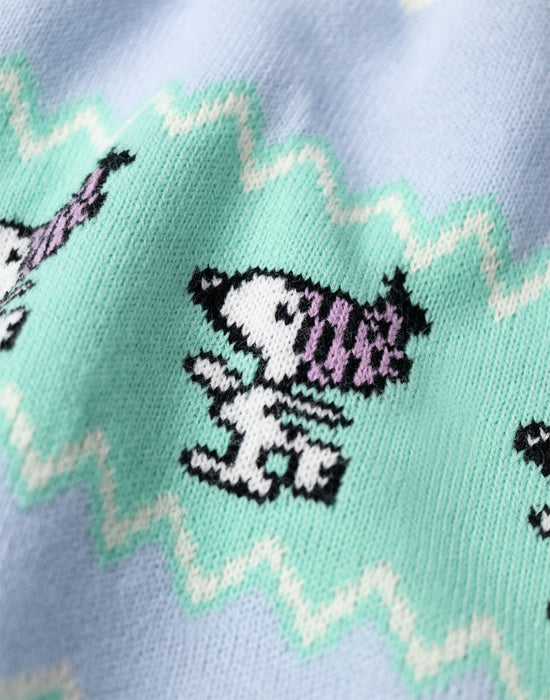 Peanuts Snoopy Womens Blue Christmas Jumper