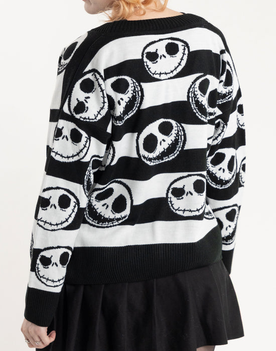 The Nightmare Before Christmas Jack Skellington Womens Black Cardigan