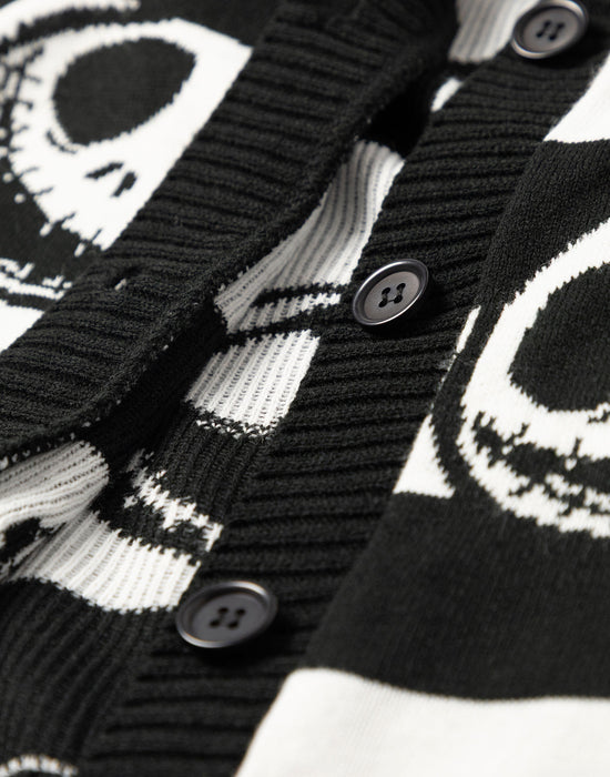 The Nightmare Before Christmas Jack Skellington Womens Black Cardigan