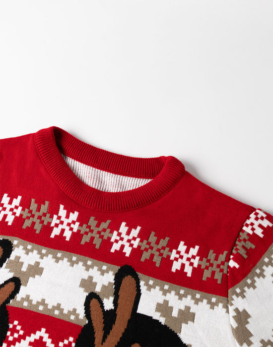 Disney Mickey Mouse Womens Red Christmas Jumper