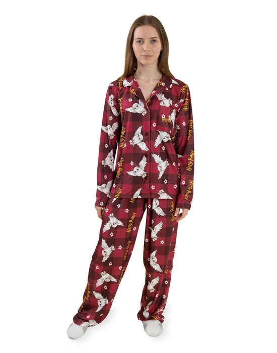 Harry Potter Character Womens Red Long Sleeve Long Leg Pyjama Set