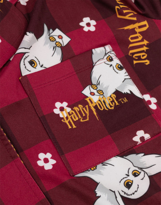 Harry Potter Character Womens Red Long Sleeve Long Leg Pyjama Set