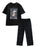 Twilight Logo Womens Black Short Sleeve Long Leg Pyjama Set