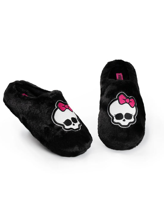 Monster High Character Womens Black Mule Slippers