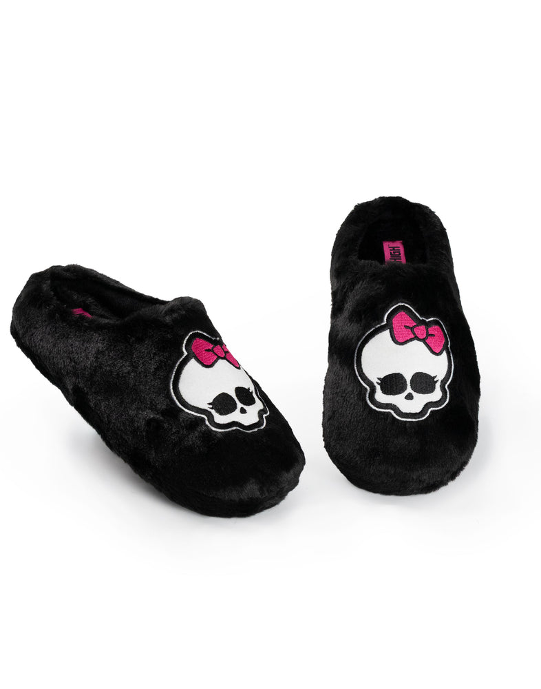 Monster High Character Womens Black Mule Slippers