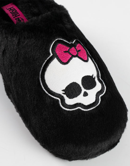 Monster High Character Womens Black Mule Slippers