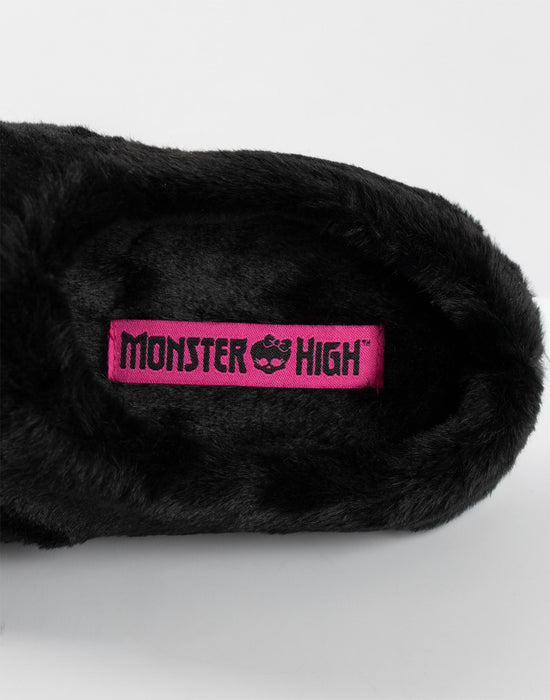 Monster High Character Womens Black Mule Slippers