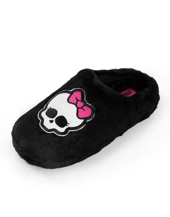 Monster High Character Womens Black Mule Slippers