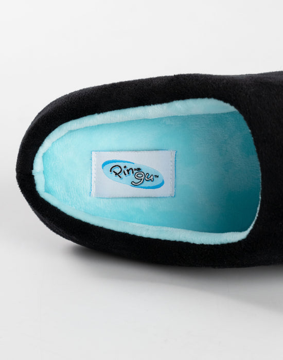 Pingu Character Womens Black Mule Slippers