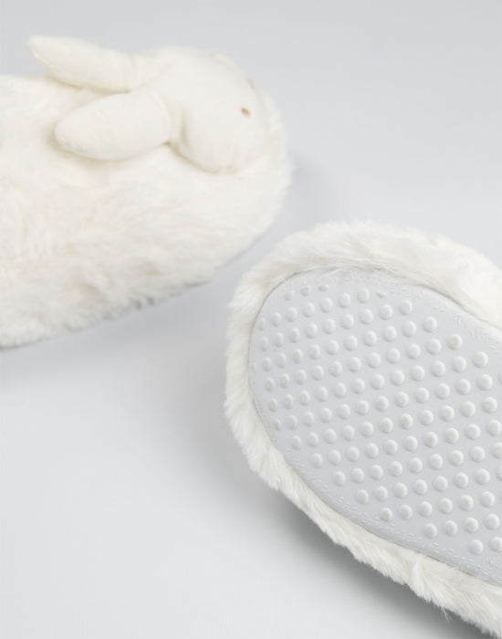 Miffy Character Face Womens Cream Mule Slippers