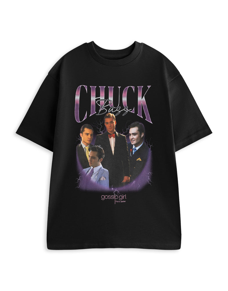 Gossip Girl Chuck Bass Womens Black Short Sleeved T-Shirt