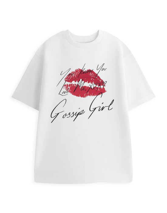 Gossip Girl You know you love me tee Womens White Short Sleeved T-Shirt