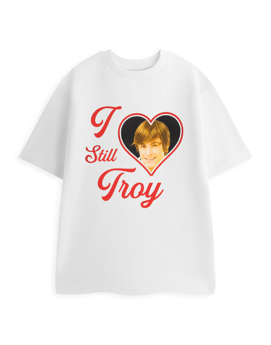 High School Musical I Love Troy Womens White Short Sleeved T-Shirt