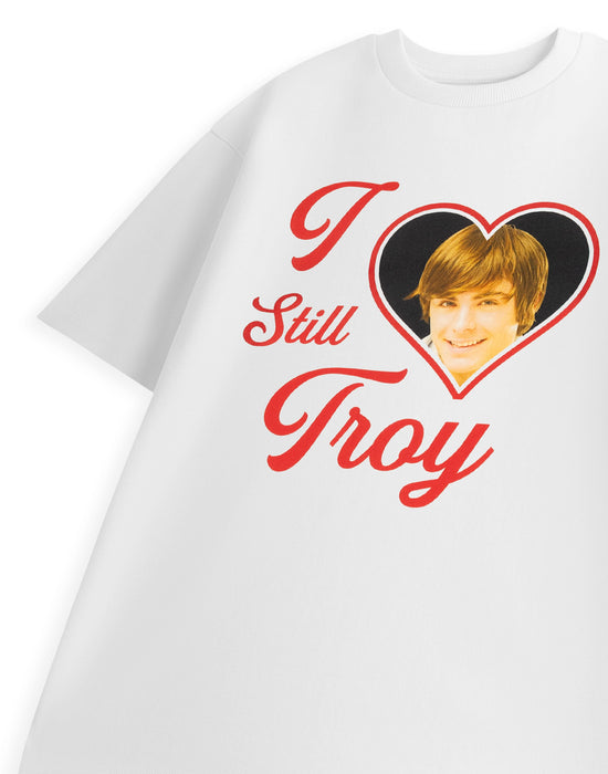 High School Musical I Love Troy Womens White Short Sleeved T-Shirt