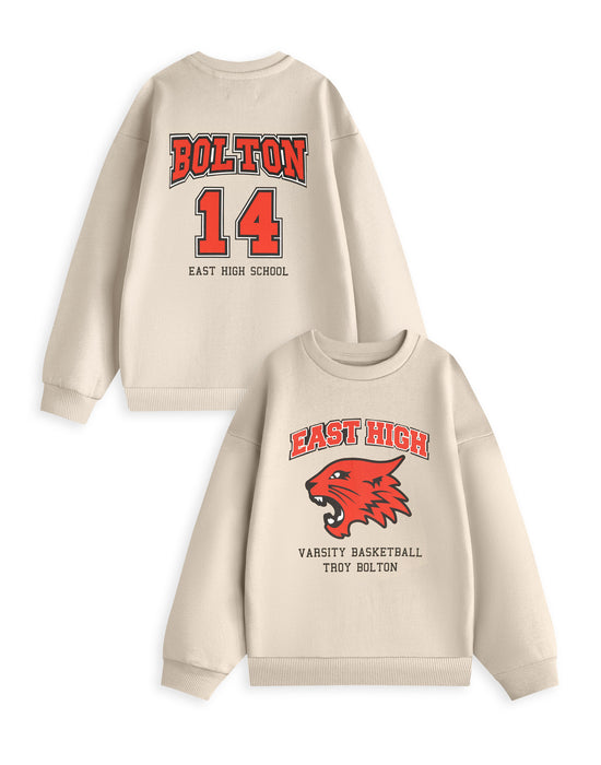 High School Musical Varsity basketball sweat Womens Beige Sweatshirt