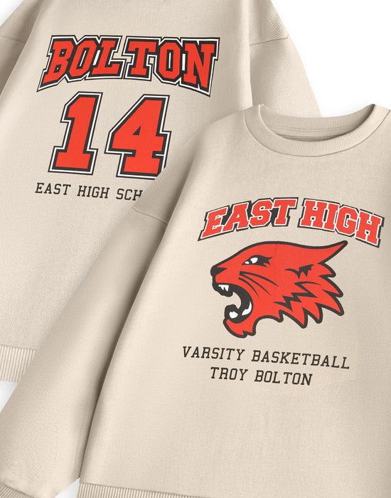 High School Musical Varsity basketball sweat Womens Beige Sweatshirt