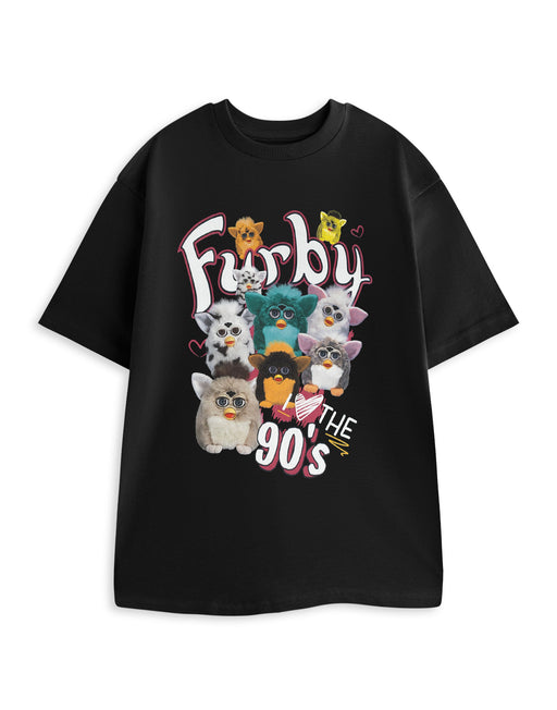 Furby I Love The 90'S Female Black Short Sleeved T-Shirt