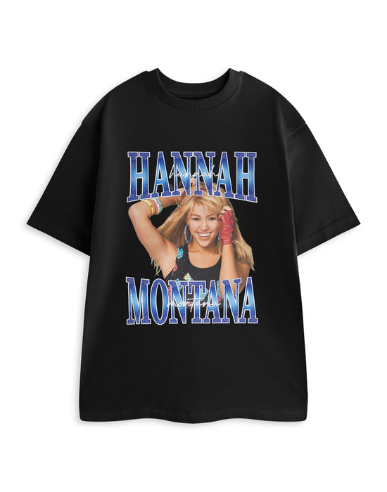 Disney Homage Hannah Montana Womens Black Short Sleeved T-Shirt