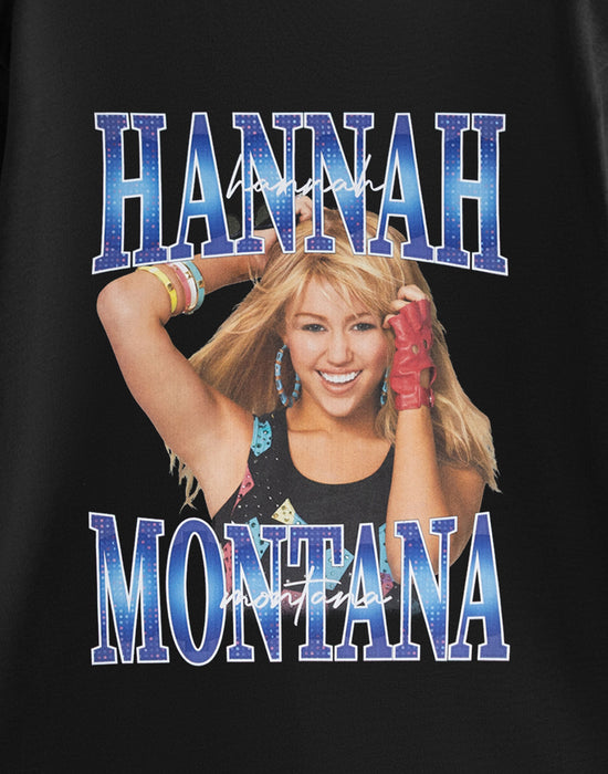 Disney Homage Hannah Montana Womens Black Short Sleeved T-Shirt