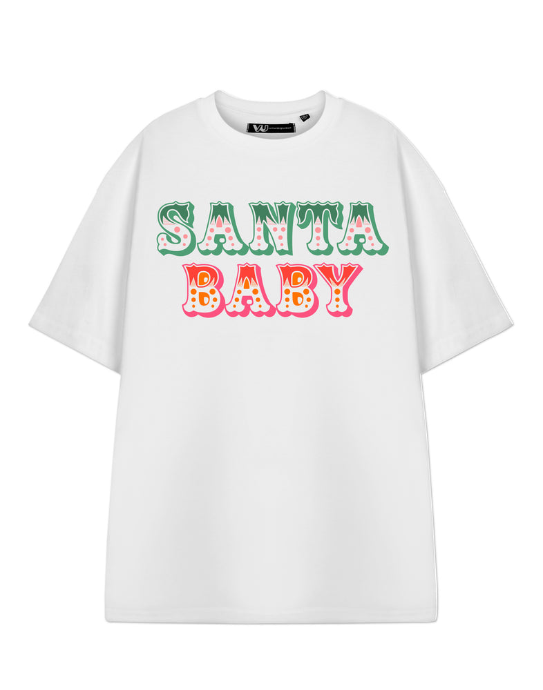 Santa Baby Unisex White Short Sleeved T-Shirt