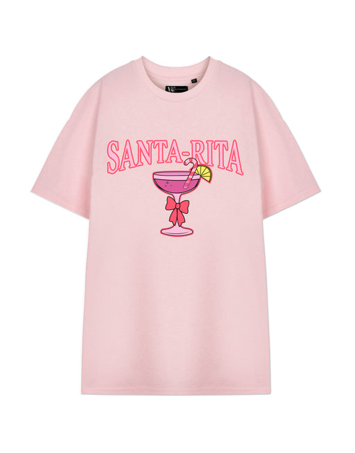 Santa-Rita Unisex Pink Short Sleeved T-Shirt